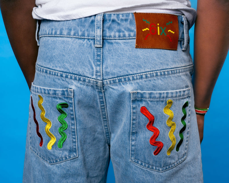 "6ixth-Sense" Denim Shorts Blue
