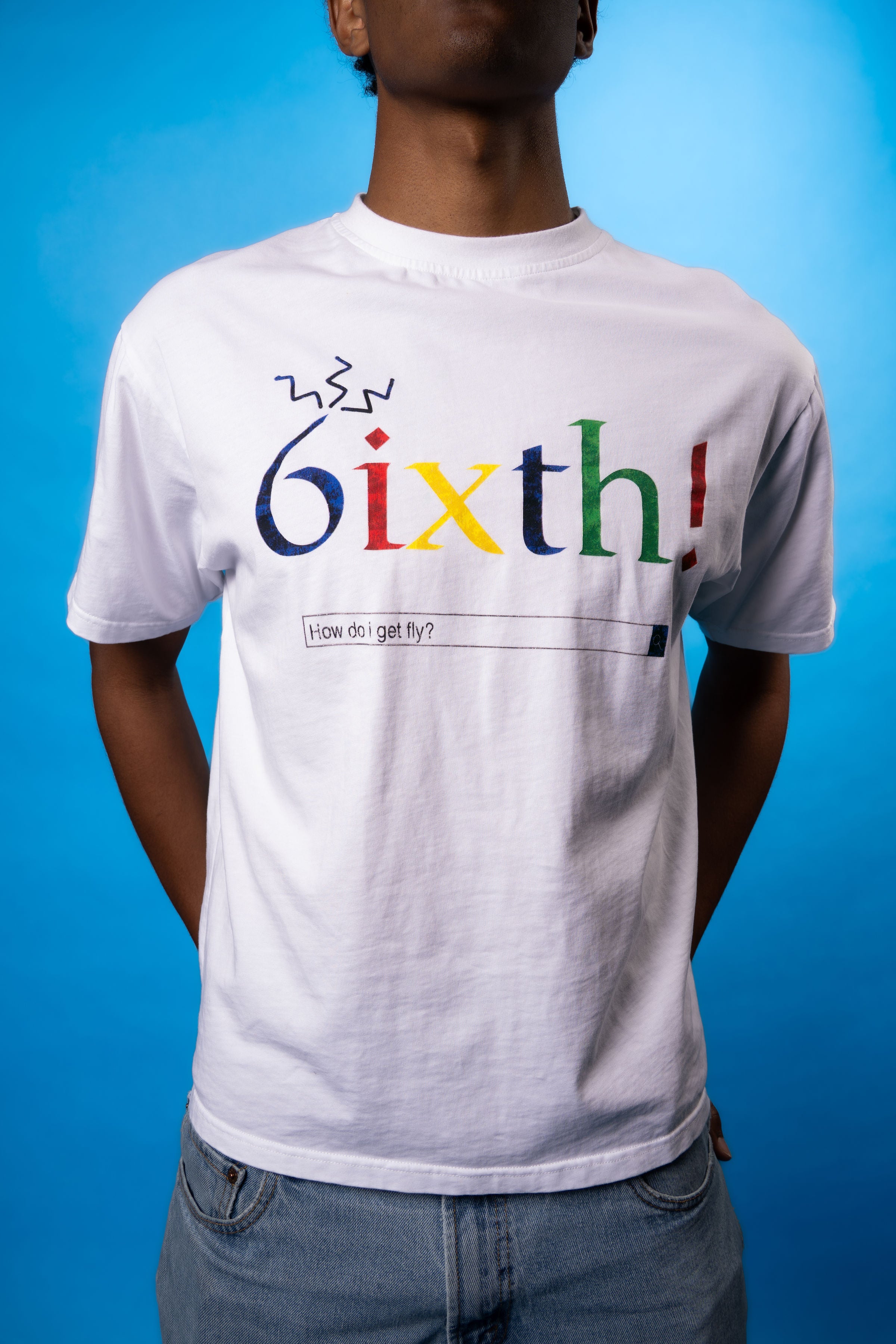 "6ixth!" Graphic Tee White