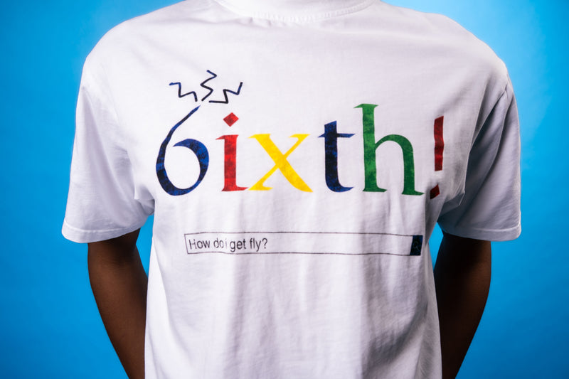 "6ixth!" Graphic Tee White