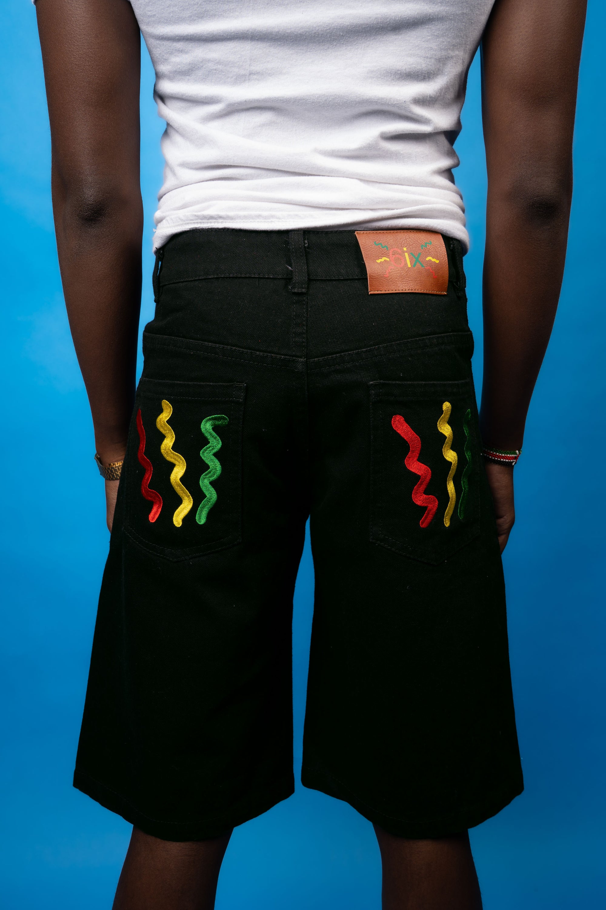 "6ixth-Sense" Denim Shorts Black