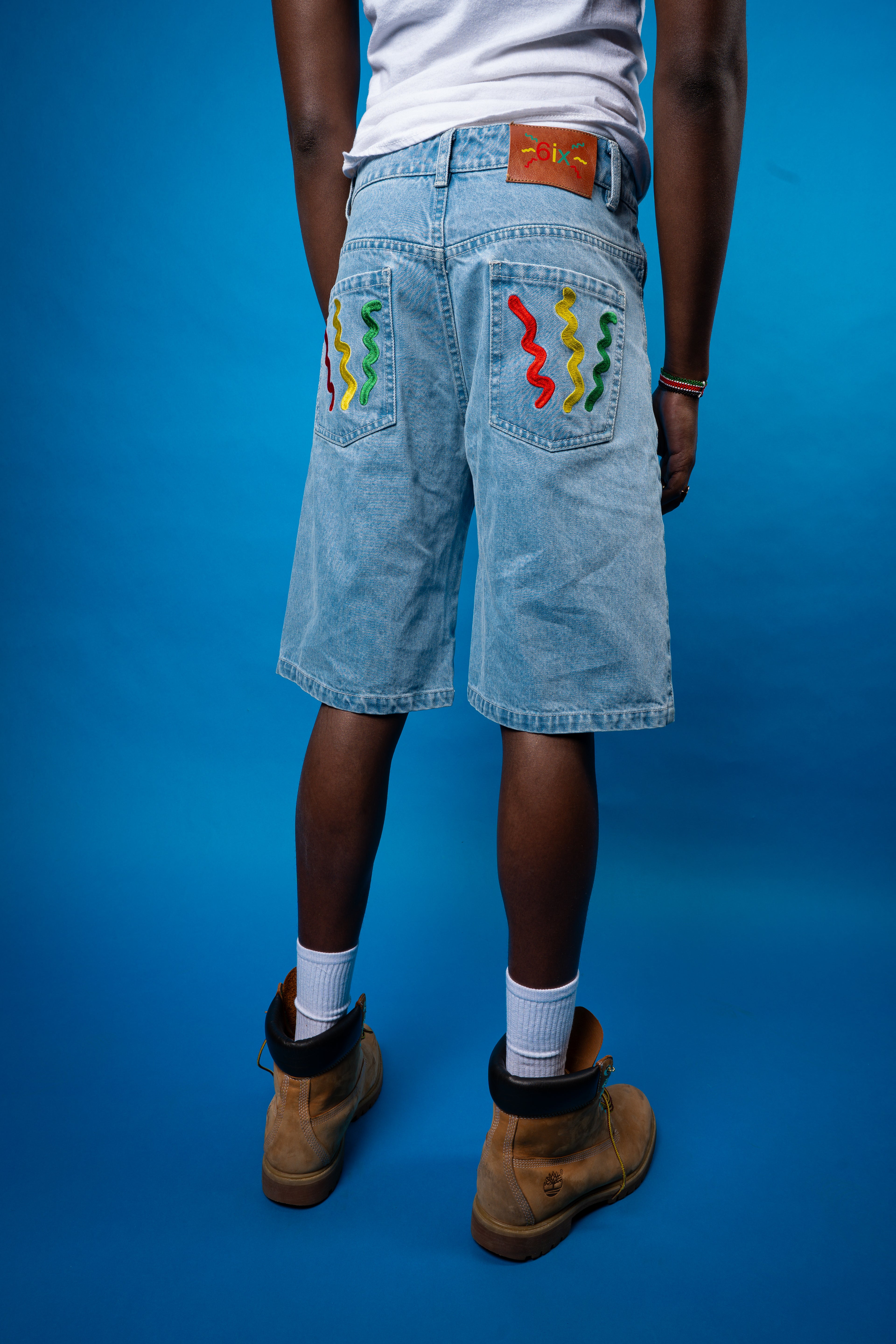 "6ixth-Sense" Denim Shorts Blue