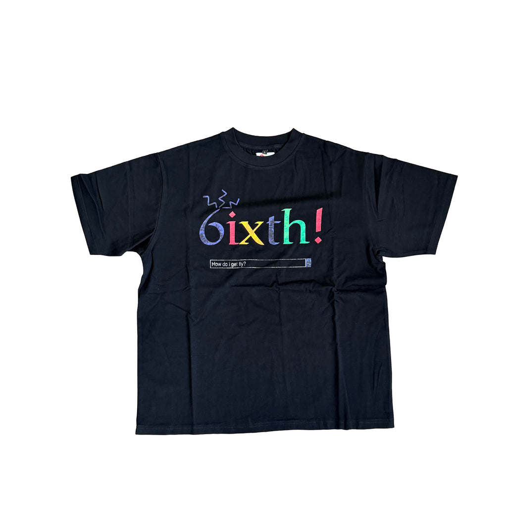 "6ixth!" Graphic Tee Black