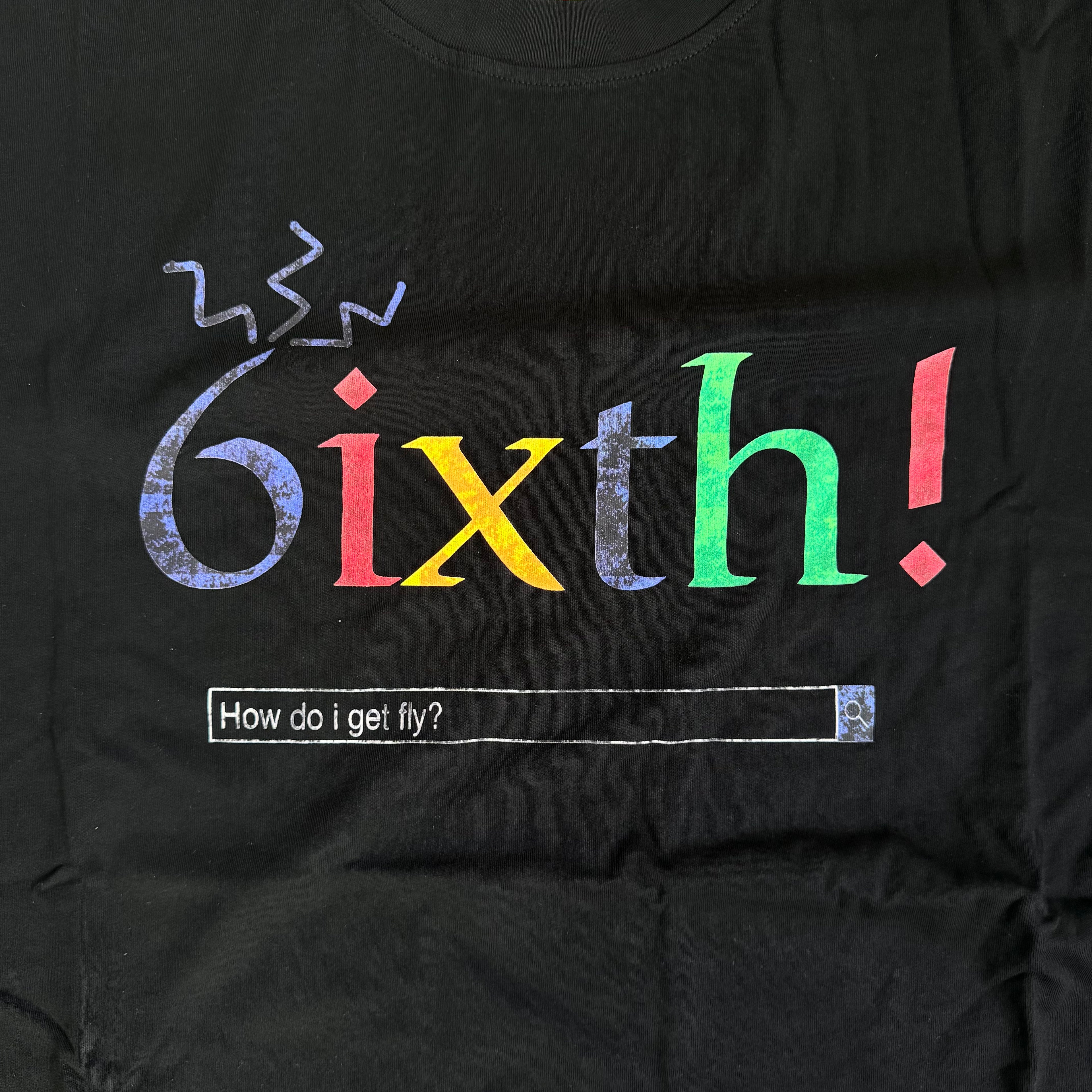 "6ixth!" Graphic Tee Black